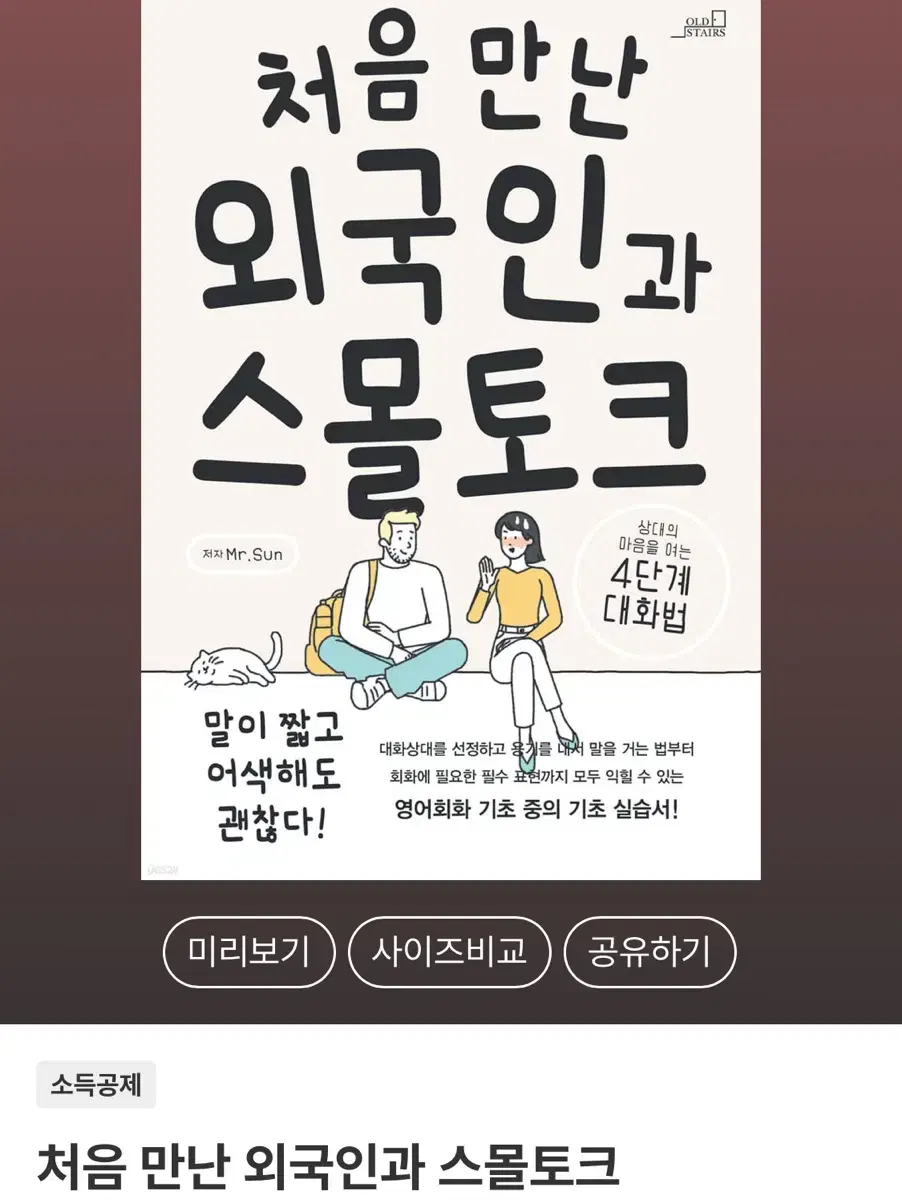 처음 만난 외국인과 스몰토크 영어회화 도서